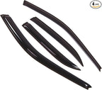 Outside Mount Window Vent Visors Rain Guards Compatible with Honda Civic Sedan 1992-1995 | Side Window Wind Deflectors Rain Shields | Smoke Tinted, 4 Pcs Set, DGWV-218