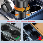 Cup Holder Expander for car, 2 in 1 Multifunctional Car Cup Holder Extender Adapter,with Adjustable Base,Compatible with Hydro Flask, Yeti, Nalgene, 32/40 oz Large Bottles Drinks Mugs