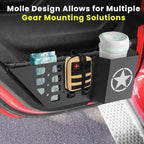 Metal Rear Door Storage Box Pockets Fit for Jeep Wrangler,Door Side Insert Organizer for Jeep Wrangler JL JLU 4XE 2018-2025 & Gladiator JT 2020-2025 Interior Door Storage Expansion Accessories 2PCS