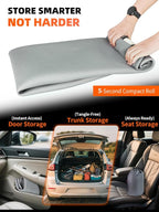 Universal Fit Waterproof Car Seat Cover - Rubber-Based Protection for Athletes, Fitness & Pets - Non-Slip Interior Backing, Includes Seat Belt Protector - Gray