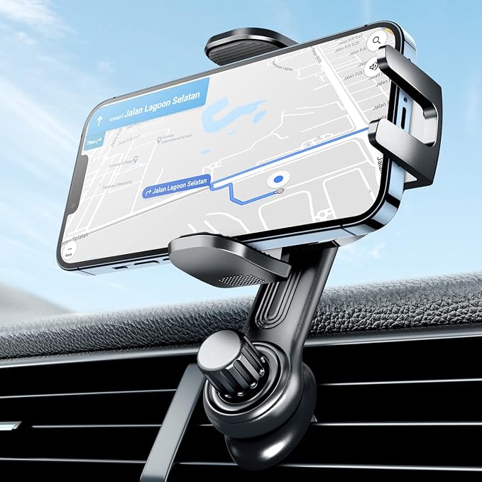 Car Vent Phone Mount, Car Phone Holder Mount with Swing Arm Air Vent Clip Car Mount Cell Phone Holder Car for iPhone 17/16/ 15/14/ 13 Pro Max & All 4.7" - 6.9" Android Smartphone