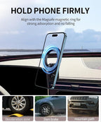 Car Phone Holder for Mercedes-Benz E-Class 2024-2026,12.3" Screen Mount | Magsafe Accessories Magnetic Cell Phone Mount Clip Compatible with iPhone, 3D fit Stable Dashboard Navigation Bracket Stand