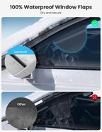 Windshield Cover for Ice and Snow - [ Magnetic Fit][ 1S Snow Removal][ Ultra Waterproof] Heavy Duty 800D Oxford Fabric, 4X Stable, Winter Car Gifts Accessories for Most Cars, SUV (62"x48")