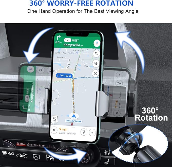 Upgraded-2nd Generation Universal Phone Holders for Your Car, Hands Free Air Vent Car Phone Holder Mount Compatible with iPhone 16/15/14/13/12/11 Series and All Phones