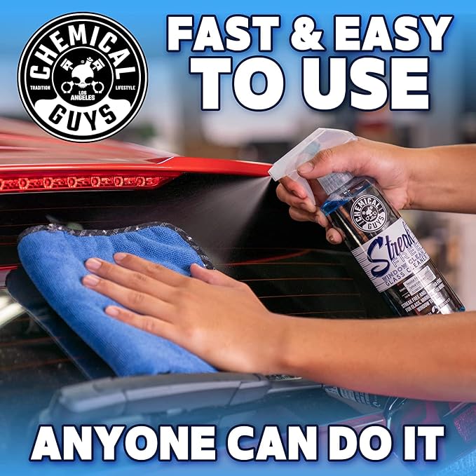 Streak Free Window Cleaner – Ammonia-Free Glass Cleaner for Crystal Clear Clarity, Safe on Tint, Mirrors, Touchscreens, Windshields, and Chrome, 32 fl oz
