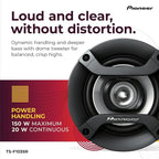 F-Series TS-F1035R 4” 2-Way Speakers (Pair) – 150W Max, Balanced Sound + Smooth Treble, Great Stock Replacement, High-Efficiency Speaker Designed for OEM Power