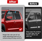 Frontier Rain Guards - Window Visors for Nissan Frontier Crew Cab 2022-2025 2026, Outside-Mount Tape-On Side Window Wind Deflectors for Frontier Accessories, Vent Visors Shades Rainproof 4PCS
