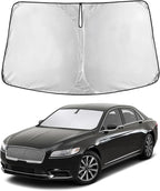 Windshield Sunshade Compatible for Lincoln Continental 2017-2018 2019 2020, Sun Visor for Front Windshield & Window Sun Shade Cover, UV Heat Blocker & Protector, Car Accessories
