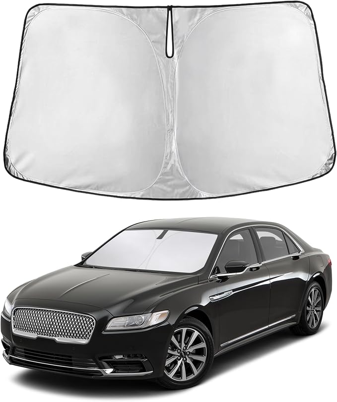 Windshield Sunshade Compatible for Lincoln Continental 2017-2018 2019 2020, Sun Visor for Front Windshield & Window Sun Shade Cover, UV Heat Blocker & Protector, Car Accessories