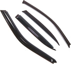 WD2-496 Dark Smoke 4 Pcs Set Window Visor (Outside Mount) Deflector Rain Guard Compatible with 1995-2001 BMW 740i