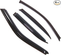 Outside Mount Window Vent Visors Rain Guards Compatible with BMW 740i 1995-2001 | Side Window Wind Deflectors Rain Shields | Smoke Tinted, 4 Pcs Set, DGWV-496