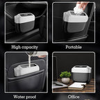 Car Trash Can with Lid，Built-in Storage Garbage Bag，Leakproof Vehicle Trash，Car Accessories for Interior,Mini Garbage Bin for Automotive, Home, Office, Kitchen, Bedroom，with 30pcs Trash Bags