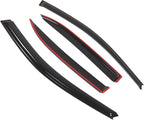 Outside Mount Window Vent Visors Rain Guards Compatible with Toyota Corolla Sedan 2003-2008 | Side Window Wind Deflectors Rain Shields | Black Tinted, 4 Pcs Set, BGWV-421