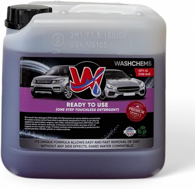 Foam Cannon Ready to Use - Touchless One Step Car Wash Shampoo (1 Gallon, 128 oz) – No Mixing Ratio Required - Commercial Grade – Great for Cars, Trucks, Motorcycles, Other - (1)