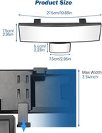 Car Rear View Mirror with Baby Mirror, Universal 11 Inch Panoramic Convex Rearview, Clip-On Wide Angle Rear View Reduce Blind Spot Effectively for Car and Can Keep an Eye on the Back Seat