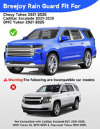 in-Channel Rain Guards Fit for Chevy Tahoe/Cadillac Escalade/GMC Yukon 2021-2026, Window Rain Guards Visors Vent Visors Window Deflector Vent Shades Car Accessories