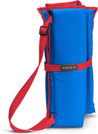 Heated Stadium Seat, Foldable, Lightweight with Carrying Strap, Foam Cushion for Comfort, Adjustable, Back Support, Multi-Functional Use As Stadium Seat or Seat Pad, Royal Blue/Red