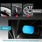 20 Pcs Glow in The Dark Tire Valve Caps Fluorescent Tire Valve Stem Caps, Cool Car Present for Universal Decoration Accessories for Car SUV Bicycle Motorcycles Trucks (Blue)