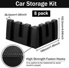 8 Pack Car Trunk Organizer Blocks for Back of SUV Multipurpose Car Storage Organizer Blocks Trunk Divider Available to Wool Carpet for Truck SUV Van Cargo