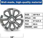 New 18x8" 18 Inch Premium Aluminum Alloy Wheel Rim Fits for 2013-2015 Honda Accord 64048A OEM Design, Alloy Replacement Wheel, Super Duty Car Rims Replacement, OE Stock Specs