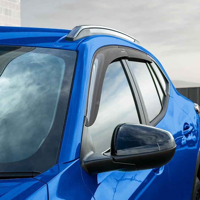 Goodyear Shatterproof Window Deflectors for Chevrolet (Chevy) Trax 2024-2026, Tape-on Rain Guards, Window Visors, Vent Deflector Visor, Car Accessories, 4 pcs. - GY008928