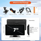 7" Wireless Apple CarPlay Screen for Car, Portable Car Radio with Carplay & Android Auto, 1080p Backup Camera, GPS, Mirror Link, Voice Control, FM Transmission, Support SD/TF Interface