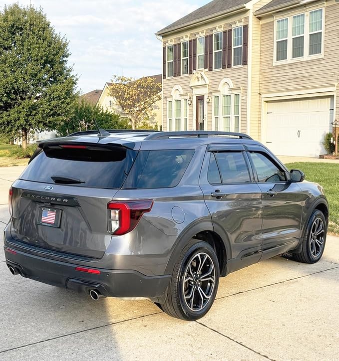 2011-2019 Tape-On Rain Guards for Ford Explorer Extra Thick Side Window Deflector Visors Base XLT Limited Sport Platinum 2012 2013 2014 2015 2016 2017 2018