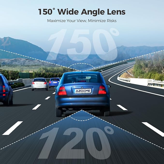 M01 Dual Dash Cam Front and Rear with Free 64GB Card, 3" Screen Dual Dashboard Camera for Car, Built-in ADAS G-Sensor, 24H Parking Mode Car Camera (M01 Pro)