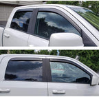 WV194109 Extra Durable In-Channel Wind Deflector Visor Rain Guard, Fit 2009-2018 Dodge Ram 1500 Crew Cab; 2010-2026 Ram 2500 & 3500 Crew & Mega Cab; 2019-2024 Ram 1500 Classic Crew Cab, Smoke, 4-Pcs