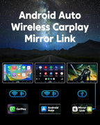 Single Din Car Stereo Wireless Apple Carplay Android Auto Radio, 10.1" Car Play Touch Screen, Bluetooth 5.3 Car Audio Receiver, 4.2 Channel 240W, Subwoofers, Backup Camera, Navigation, FM/AM, SWC
