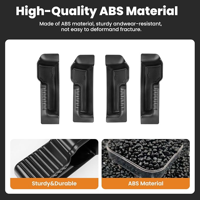Door Handle Storage Box for 2022-2025 2026 Ford Maverick Accessories, Front Rear Door Side Storage Insert Tray Organizer Grab Handle Pocket Container 4PCS
