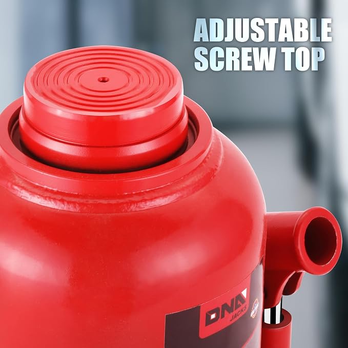 50 Tons / 110231 lbs Lifting Automotive Welded Hydraulic Bottle Jack for Repair Vehicle, Pickup, Truck, w/Manual Handle, Red,TOOLS-00365