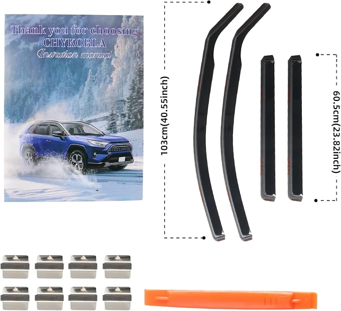 in Channel Rain Guards for Chevrolet Chevy Traverse 2018 2019 2020 2021 2022 2023, Smoke Tinted Window Wind Deflectors, Vent Window Visors Shades Shield, 4pcs