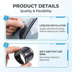 14 PCS Car Door Edge Guards, Carbon Fiber Door Handle Scratch Protector, Anti-collision Decorative Sticker, Universal for Most Cars, Trucks, SUVs (Black)