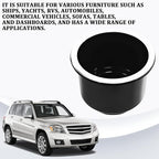 2PCS Black Plastic Cup Holder Insert for Couch Car Boat RV Golf Cart Truck Fixing Water Cups and Drinks, Universal Drop in Cupholder Expander Adapter for 2.8" to 3.7" Cups Base