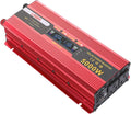 5000 Watt Red Power Inverter with LED Display,Dual AC Outlets,USB Port, 12V DC to 110V AC Converter Car Power Inverter for Vehicles, Car, RV, Truck, Off Grid Solar System, Outdoor Camping