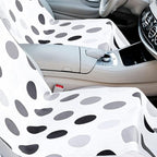 Car Seat Towel Covers with Storage Bag, 63 x 32 Inch Universal Non Slip Waterproof Sweat Protector for Car Truck, Gym Swimming Running, Machine Washable(2 Pack,Black and Gray Dots)