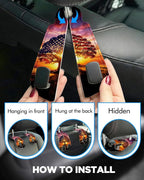 Purse Holder for Car, 2 Pack Heavy Duty Purse Hanger for Car, PU Leather Car Seat Hooks for Purses and Bags, Cute Tree Headrest Organizer for Handbags & Backpacks