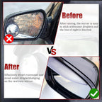 Pincuttee 2PC Side Mirror Visor Rain Guards,Car Rear View Mirror Rain Cover,Silicone Rain Shield,Mirror Cover Rubber Visor Guard(Transparent,2Pack)
