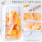 3 Pack Clear Hard Shell Zipper Case, Clear Zipper Pouches Waterproof Makeup Organizer & Travel Toiletry Bag, Plastic Pouch for Office Home Storage Small Size