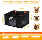 Large Dog Car Seat Cover with Dog Bed Mat for Back Seat Half - Single Seat Travel Hammock Extender, Waterproof Hard Bottom for Medium & Large Dogs, Car SUV Truck Vehicle