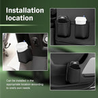 Car Seat Side Storage Pouch, Automotive Interior Phone Holder Organizer, Vehicle Gap Storage Bag for Small Items, Universal for Most Cars (Black)