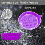 4PCS Bling Car Coasters, Non-Slip Insert Water Bottle Holder Pads, Bling Crystal Rhinestone Dustproof Automotive Interior Accessories, Universal for Vehicles, Trucks, RVs (4 pcs, Purple)