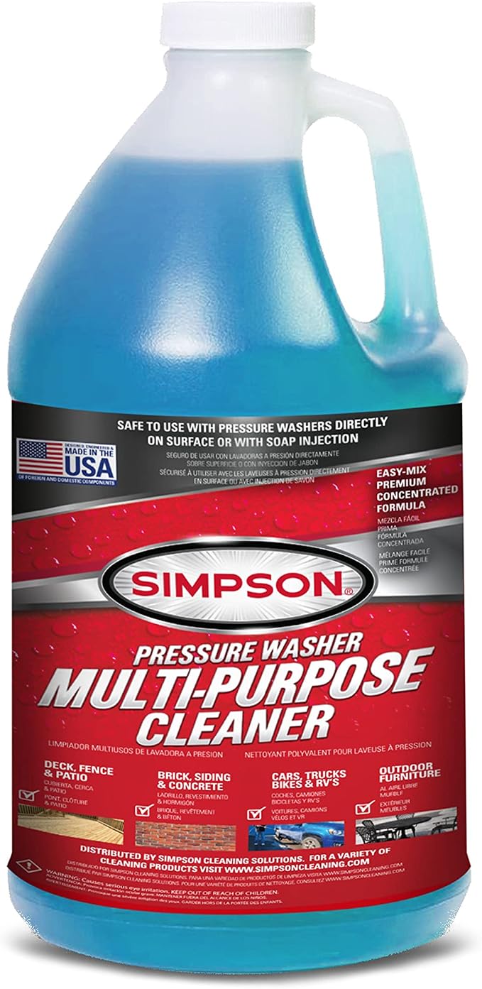 Cleaning 88281 Cleaner, Concentrated Soap Solution for Pressure Washers and Spray Bottles, Use on Concrete, Vinyl Siding, Appliances, Windows, Cars, Fences, Decks, Blue, 1 Gallon