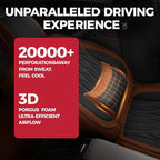 Car Seat Covers Front Seats - Luxury Breathable Waterproof Faux Leather Car Seat Cover Protectors with Lumbar Support, Universal Fit for Most 5 Seats Vehicles Sedans Hatchbacks, Black Brown