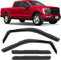 Voron Glass in-Channel Extra Durable Rain Guards for Ford F150 2021-2026 SuperCrew, Window Deflectors, Vent Window Visors, 4 Pieces - 200784