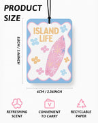 Summer Coastal Beach Car Air Freshener 4 Pcs Coconut Scented, Cute Nautical Car Accessories Mirror Decor for Women, Girly Beachy Hanging Air Freshener for Cars Closet Drawer Books