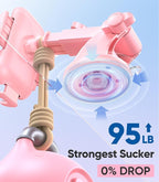 Pink Phone Holders for Your Car, [True Military-Grade Shockproof Strongest Suction Power], 3-in-1 Dashboard Windshield Vent, Truck Boat Stand Cell Phone Mount for iPhone Android All Phones