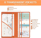 1Pack Car Registration and Insurance Holder,Car Document Holder for Cards License with Magnetic Shut,Vehicle Glove Box Car Organizer for Documents, Cards, License(Orange)