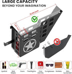 Updated Metal Front Door Storage Box Pockets Fit for JK JKU Wrangler, Adjustable Side Insert Organizer Box for Wrangler JK JKU 2007 2008 2009 2010 2011-2018 Interior Door Storage Accessories 2PCS